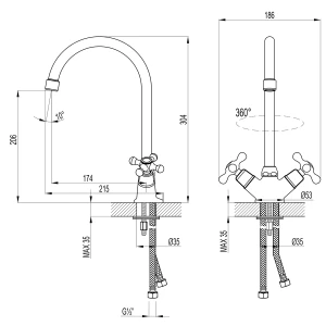 Смеситель Lemark Standard для кухни LM2105C