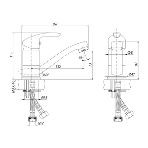 Смеситель Lemark plus Strike для раковины LM1107C