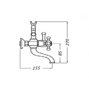 Смеситель Magliezza Bianco 50105-1-br для ванны с душем с лейкой TL-1-br