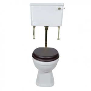 Унитаз напольный Magliezza Retro с бачком на средней трубе, цвет золото 7009M-DO