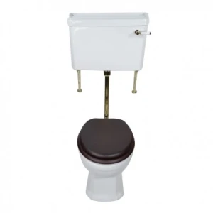 Унитаз напольный Magliezza Retro с бачком на средней трубе, цвет золото 7009M-DO