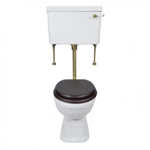 Унитаз напольный Magliezza Retro с бачком на средней трубе, цвет бронза 7009M-BR