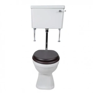 Унитаз напольный Magliezza Retro с бачком на средней трубе, цвет хром 7009M-CR