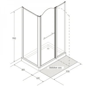 Душевой уголок Migliore Diadema 120х80 22676