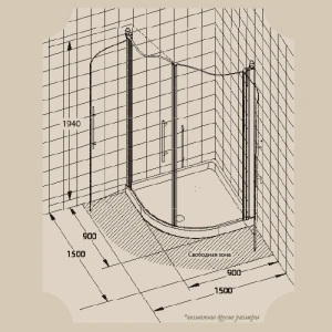 Душевой уголок Migliore Diadema 90х90 20419 хром