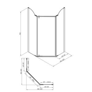 Душевой уголок Migliore Diadema 100х100 24161