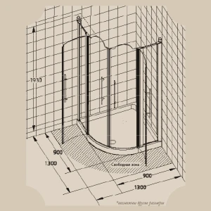 Душевой уголок Migliore Diadema 90х90 22679