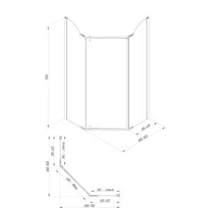 Душевой уголок Migliore Diadema 90х90 24163
