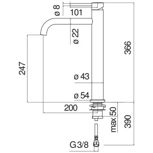 Смеситель Nobili Live для кухни LV00713CR