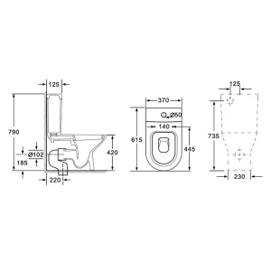 Унитаз-компакт Orans Ceramic WM-9902