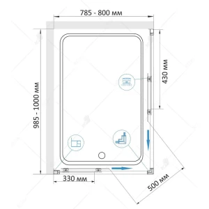 Душевой уголок RGW Classic CL-44 80x100