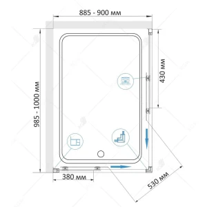 Душевой уголок RGW Classic CL-44 90x100