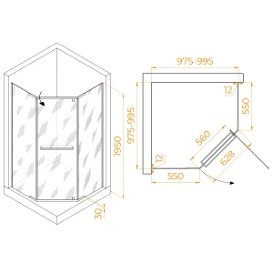 Душевой уголок RGW Passage PA-82 100x100