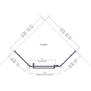 Душевой уголок RGW Hotel HO-084Gb 100x100