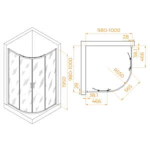 Душевой уголок RGW Passage PA-52 100x100