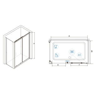 Душевой уголок RGW Classic CL-48-1 100x90