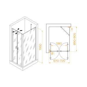 Душевой уголок RGW Passage PA-144B 70x90