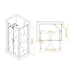 Душевой уголок RGW Passage PA-144B 90x70