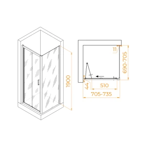 Душевой уголок RGW Passage PA-132 70x70