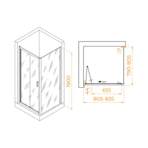 Душевой уголок RGW Passage PA-132B 80x80