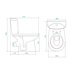 Унитаз-компакт Santek Анимо 1WH110032