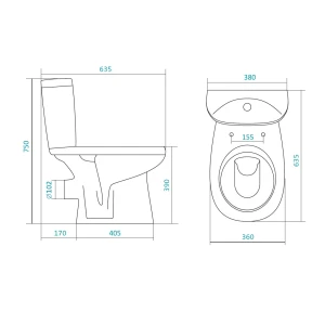 Унитаз-компакт Santek Анимо 1WH110035