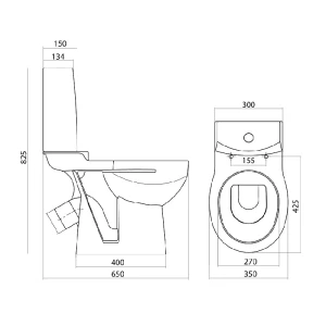 Унитаз-компакт Santek Аллегро Лайт 1WH302356