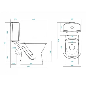 Унитаз-компакт Santek Алькор 1WH302140