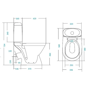 Унитаз-компакт Santek Римини 1WH302130