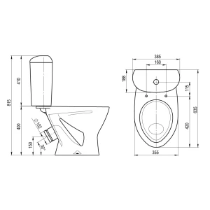 Унитаз-компакт Santeri Версия 1.P401.5.S00.00B.F