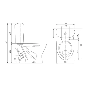 Унитаз-компакт Santeri Versia 1.P403.3.S00.00B.F