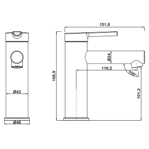 Смеситель Swedbe Diana 1010 для раковины