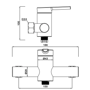 Смеситель Swedbe Diana 1020B для душа