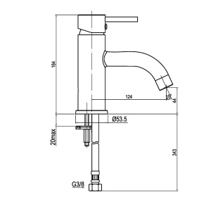 Смеситель Swedbe Jupiter 1510 для раковины