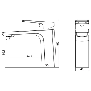 Смеситель Swedbe Kronos 2010B для раковины