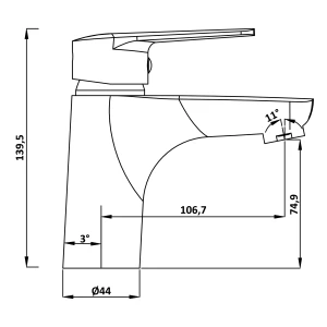 Смеситель Swedbe Mars 1710 для раковины