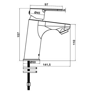 Смеситель Swedbe Olymp 1810 для раковины