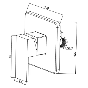 Смеситель Swedbe Platta 5516 для душа