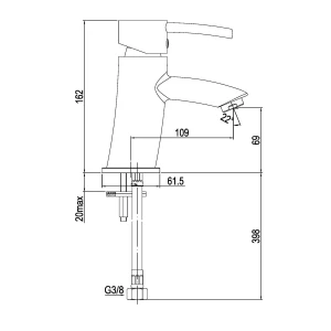 Смеситель Swedbe Saturn 1410 для раковины