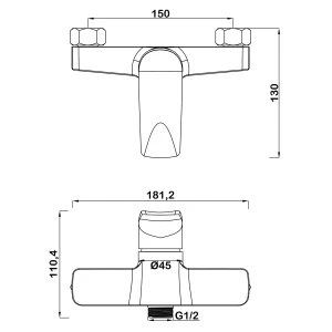 Смеситель Swedbe Venado 1620 для душа