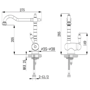 Смеситель Timo Morea 2406F Jasmine для кухни
