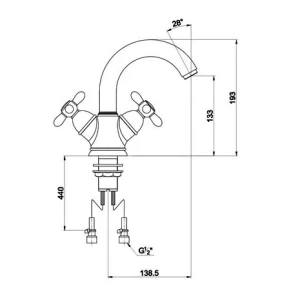Смеситель Timo Ritz 0141F для раковины