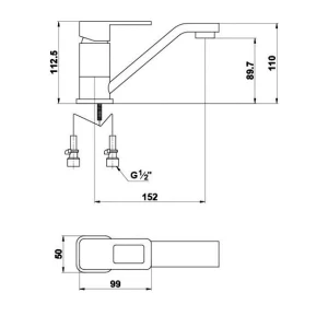 Смеситель Timo Sahara 2201-15F для кухни