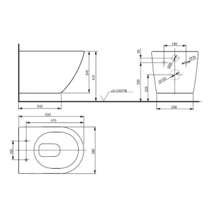 Унитаз подвесной Toto NC CW762Y без сиденья