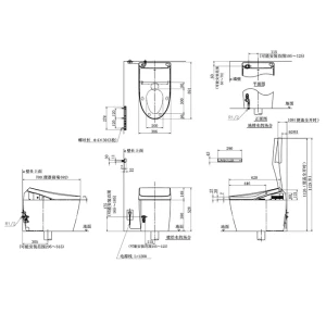 Унитаз приставной Toto Neorest AH CS989VR#NW1/T53WR100/TCF9788WG#NW1/HH20136VR с сиденьем