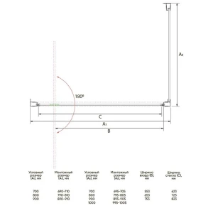 Душевой уголок Veconi Rovigo RV-033 70х90