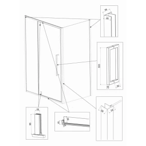 Душевой уголок Veconi Rovigo RV-034 100х90