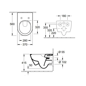 Унитаз подвесной Villeroy & Boch Subway 2.0 5614R2R1