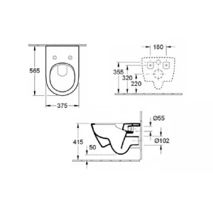 Унитаз подвесной Villeroy & Boch Subway 2.0 5614R201