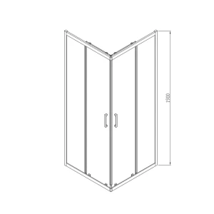 Душевой уголок Vincea Alpha 90х90 VSS-3AL900CLG